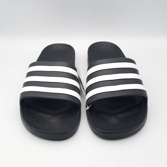 NEW Women's 11 (Men's 10) Adidas Adilette Aqua Slides in Black - Picture 2 of 8